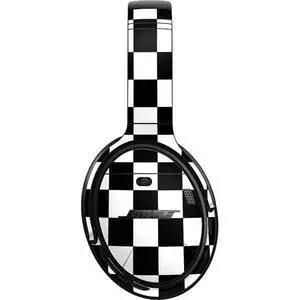 Decal Audio Skin Compatible with Bose QuietComfort 35 II Headphones - Officially Licensed Originally Designed Black and White Checkered Design Decal Audio Skin Compatible with Bose QuietComfort 35 II Headphones - Officially Licensed Originally Designed Black and White Checkered Design