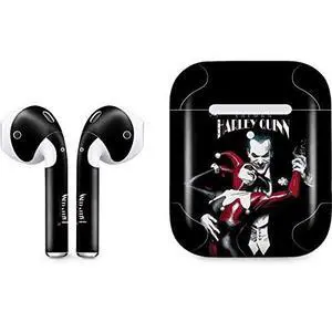 Decal Audio Skin Compatible with Apple AirPods 2 - Officially Licensed DC Comics The Joker Batman: Harley Quinn Cover #1 Art by Alex Ross. Piece Also Known as Tango with Evil Design Decal Audio Skin Compatible with Apple AirPods 2 - Officially Licensed DC Comics The Joker Batman: Harley Quinn Cover #1 Art by Alex Ross. Piece Also Known as Tango with Evil Design