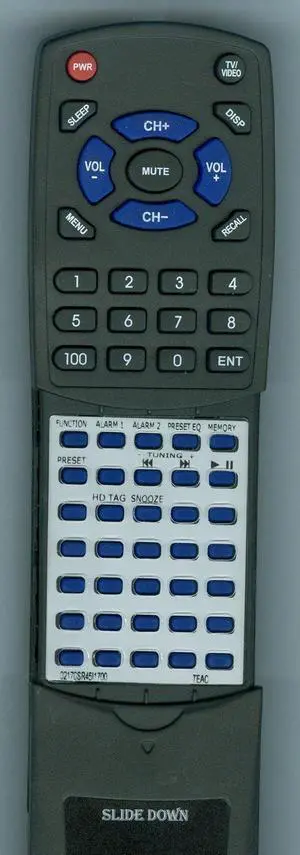 Replacement Remote Control for TEAC HD1, 02170SR45I1700, RC1219 Replacement Remote Control for TEAC HD1, 02170SR45I1700, RC1219