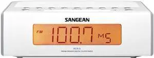 RCR-5 Compact AM/FM Digital Tuning Clock Radio, White, 10 Memory Preset Stations (5 FM, 5 AM), Adjustable Backlit LCD Display, Digital Tuning, Adjustable Tuning Step, Dual Alarm Timer RCR-5 Compact AM/FM Digital Tuning Clock Radio, White, 10 Memory Preset Stations (5 FM, 5 AM), Adjustable Backlit LCD Display, Digital Tuning, Adjustable Tuning Step, Dual Alarm Timer