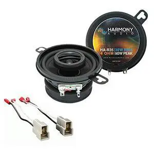 Fits VW Rabbit 1980-1984 3.5" 90W Speaker Replacement Package | Volkswagen upgrade kit connects factory wiring harness no-cut, restores clear sound, easy classic car install, 3.5 inch size Fits VW Rabbit 1980-1984 3.5" 90W Speaker Replacement Package | Volkswagen upgrade kit connects factory wiring harness no-cut, restores clear sound, easy classic car install, 3.5 inch size