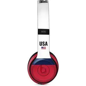 Decal Audio Skin Compatible with Beats Solo 3 Wireless - USA American Flag Design Decal Audio Skin Compatible with Beats Solo 3 Wireless - USA American Flag Design