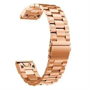 Stainless Steel Wrist Band Strap for Garmin Fenix 6X 6S 6 5X 5 5S Plus 3HR 935 945 Easyfit Quick Release Metal Watch Wrist Band (Color: Rose Gold, Size: 20mm Fenix 5S 6S Pro) Stainless Steel Wrist Band Strap for Garmin Fenix 6X 6S 6 5X 5 5S Plus 3HR 935 945 Easyfit Quick Release Metal Watch Wrist Band (Color: Rose Gold, Size: 20mm Fenix 5S 6S Pro)