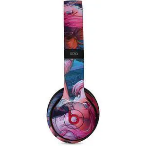 Decal Audio Skin Compatible with Beats Solo 3 Wireless - Officially Licensed Pink Hair Anime Gamer Girl by Ivy Dolamore Design Decal Audio Skin Compatible with Beats Solo 3 Wireless - Officially Licensed Pink Hair Anime Gamer Girl by Ivy Dolamore Design
