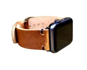 Leather Watch Band for apple watch | in the USA | 38, 40, 41, 42, 44, 45, or 49mm Adapters | Leather Gift for Men or Women | Minimalist Stiching Leather Watch Band for apple watch | in the USA | 38, 40, 41, 42, 44, 45, or 49mm Adapters | Leather Gift for Men or Women | Minimalist Stiching