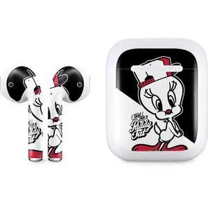 Decal Audio Skin Compatible with Apple AirPods - Officially Licensed Looney Tunes Retro Tweety Bird Design Decal Audio Skin Compatible with Apple AirPods - Officially Licensed Looney Tunes Retro Tweety Bird Design