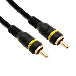 Composite Video Cable RCA Male Gold-Plated Connectors 25 Feet 2 Pack Composite Video Cable RCA Male Gold-Plated Connectors 25 Feet 2 Pack