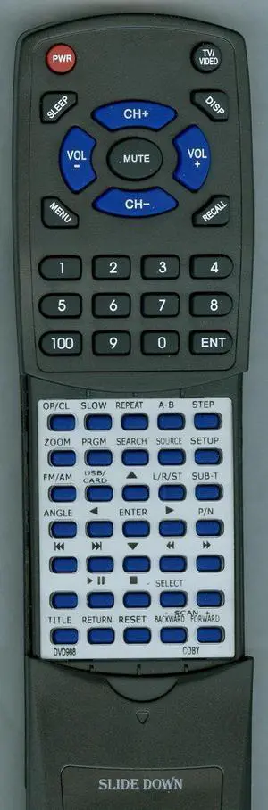 Replacement Remote Control for COBY DVD988 Replacement Remote Control for COBY DVD988