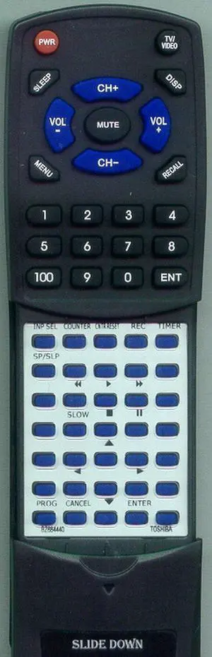 Replacement Remote Control for Toshiba M264, M455, VC454, M454, BZ684440, M265 Replacement Remote Control for Toshiba M264, M455, VC454, M454, BZ684440, M265