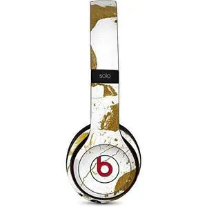 Decal Audio Skin Compatible with Beats Solo 3 Wireless - White Scattered Marble Design Decal Audio Skin Compatible with Beats Solo 3 Wireless - White Scattered Marble Design
