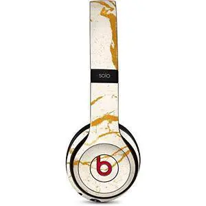 Decal Audio Skin Compatible with Beats Solo 3 Wireless - Cracked Marble Design Decal Audio Skin Compatible with Beats Solo 3 Wireless - Cracked Marble Design