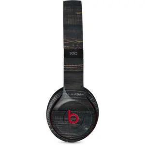 Decal Audio Skin Compatible with Beats Solo 3 Wireless - Black Painted Wood Design Decal Audio Skin Compatible with Beats Solo 3 Wireless - Black Painted Wood Design