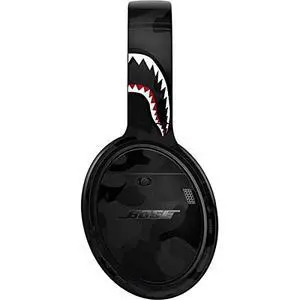 Decal Audio Skin Compatible with Bose QuietComfort 35 Headphones - Originally Designed Shark Teeth Grey Street Camo Design Decal Audio Skin Compatible with Bose QuietComfort 35 Headphones - Originally Designed Shark Teeth Grey Street Camo Design