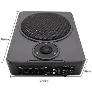 8" 600W Car Slim Under-Seat Active Subwoofer Highly Active Speakers and Power Amplifier Subwoofer for Car Audio Bass HiFi Slim Speaker Woofer for Installed Directly Under Passenger Seat 8" 600W Car Slim Under-Seat Active Subwoofer Highly Active Speakers and Power Amplifier Subwoofer for Car Audio Bass HiFi Slim Speaker Woofer for Installed Directly Under Passenger Seat