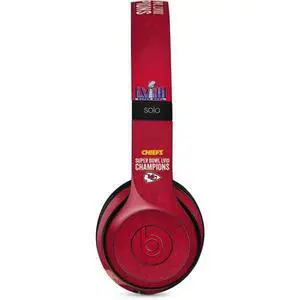 Decal Audio Skin Compatible with Beats Solo 3 Wireless - Officially Licensed NFL Chiefs Super Bowl LVIII Champions Design Decal Audio Skin Compatible with Beats Solo 3 Wireless - Officially Licensed NFL Chiefs Super Bowl LVIII Champions Design