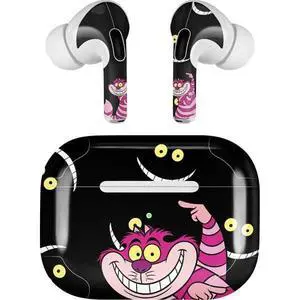 Decal Audio Skin Compatible with AirPods Pro 2nd Gen - Officially Licensed Disney Alice in Wonderland Cheshire Cat Design Decal Audio Skin Compatible with AirPods Pro 2nd Gen - Officially Licensed Disney Alice in Wonderland Cheshire Cat Design