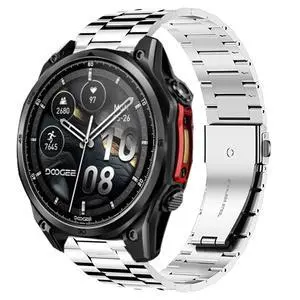 Compatible for DOOGEE Smart Watch Bands, Stainless Steel Metal Replacement Strap Bracelet Men & Women Compatible for DOOGEE Anywise W1, W1 Pro Smart Watch Compatible for DOOGEE Smart Watch Bands, Stainless Steel Metal Replacement Strap Bracelet Men & Women Compatible for DOOGEE Anywise W1, W1 Pro Smart Watch