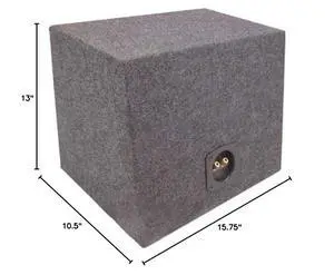 12" Sealed Wedge Sub Box Single Rear-Angle Subwoofer Enclosure 3/4" MDF ASC | Tight accurate bass for trunks, space-saving slanted back panel, sturdy wood build, budget, add your own 12 inch driver 12" Sealed Wedge Sub Box Single Rear-Angle Subwoofer Enclosure 3/4" MDF ASC | Tight accurate bass for trunks, space-saving slanted back panel, sturdy wood build, budget, add your own 12 inch driver