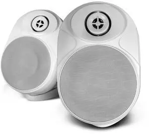 Technology 5 in. Weather Resistant Wireless Indoor/Outdoor Powered Speakers - White NX-WRW-5W Technology 5 in. Weather Resistant Wireless Indoor/Outdoor Powered Speakers - White NX-WRW-5W