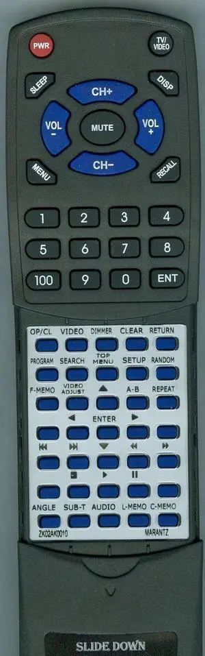 Replacement Remote Control for MARANTZ DV8300, ZK02AK0010, RC8300DV, DV8400 Replacement Remote Control for MARANTZ DV8300, ZK02AK0010, RC8300DV, DV8400