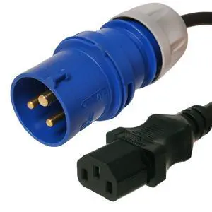 316P6W to C13 Power Cord, 8 Foot, 15 Amps, 230V 316P6W to C13 Power Cord, 8 Foot, 15 Amps, 230V