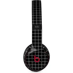 Decal Audio Skin Compatible with Beats Solo 3 Wireless - Black Grid Design Decal Audio Skin Compatible with Beats Solo 3 Wireless - Black Grid Design
