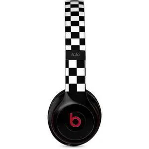 Decal Audio Skin Compatible with Beats Solo 3 Wireless - Checkerboard Split Design Decal Audio Skin Compatible with Beats Solo 3 Wireless - Checkerboard Split Design