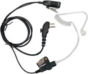 in-Ear Clear Coil Tube Earbud Headset PTT Mic for HYTERA HYT Single Wire 2-Pin Radio in-Ear Clear Coil Tube Earbud Headset PTT Mic for HYTERA HYT Single Wire 2-Pin Radio