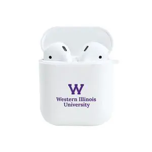 Officially Licensed Western Illinois University Airpods Case, Compatible with Apple AirPods 2nd Gen (TPU), Wireless Charging, Earbuds Case, Classic, White Officially Licensed Western Illinois University Airpods Case, Compatible with Apple AirPods 2nd Gen (TPU), Wireless Charging, Earbuds Case, Classic, White