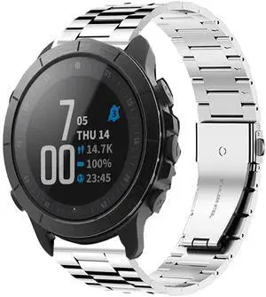 Compatible with Wahoo ELEMNT Rival Band, Quick Release Stainless Steel Metal Replacement Straps Compatible for Compatible with Wahoo ELEMNT Rival Smartwatch Compatible with Wahoo ELEMNT Rival Band, Quick Release Stainless Steel Metal Replacement Straps Compatible for Compatible with Wahoo ELEMNT Rival Smartwatch