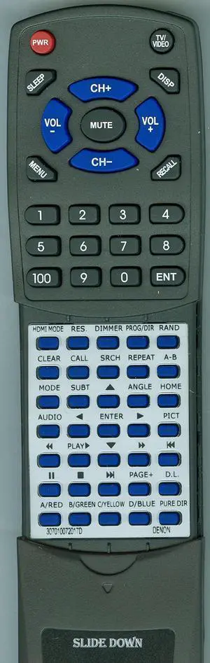 Replacement Remote for Denon DBP2011UDCI, DBP2012UDCI, DBP1611UD, RC-1151 Replacement Remote for Denon DBP2011UDCI, DBP2012UDCI, DBP1611UD, RC-1151