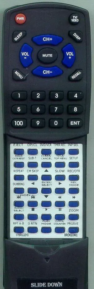 Replacement Remote Control for SANSUI VRDVD5000A, VRDVD5000B, 076R0JJ010, 076R0JJ01A Replacement Remote Control for SANSUI VRDVD5000A, VRDVD5000B, 076R0JJ010, 076R0JJ01A