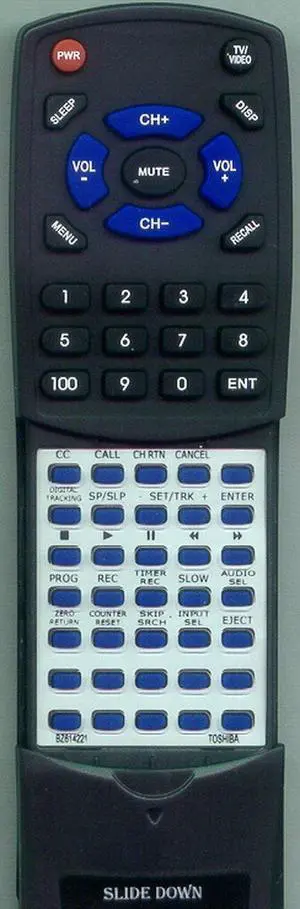 Replacement Remote Control for Toshiba MV20FM4, MV20FL1, BZ614221, MV14FM4, MV20FM3 Replacement Remote Control for Toshiba MV20FM4, MV20FL1, BZ614221, MV14FM4, MV20FM3