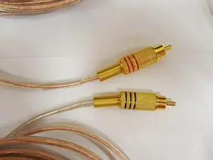 Pair of Gold Plated Metal RCA (Phono) Red/Black Connectors to Open 16 awg Speaker Wire Leads (Heavy Duty 16 Gauge Perfect for Amplifiers and Subwoofers) 6 Feet Pair of Gold Plated Metal RCA (Phono) Red/Black Connectors to Open 16 awg Speaker Wire Leads (Heavy Duty 16 Gauge Perfect for Amplifiers and Subwoofers) 6 Feet