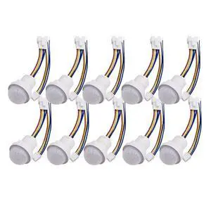 5/10pcs Pir Infrared Motion Automatic Light Sensor IR Detector Switch 12V 24V DC 110V 220V AC Human Body Induction Night Lamp(10pcs 100-240VAC) 5/10pcs Pir Infrared Motion Automatic Light Sensor IR Detector Switch 12V 24V DC 110V 220V AC Human Body Induction Night Lamp(10pcs 100-240VAC)