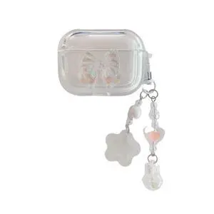 Case for AirPods Pro 2nd Generation 2022, Premium Special Cute Clear Butterly Bow Pattern with Pendant Case Cover Accessories for AirPods Pro 2nd Generation 2022 for Women Girls Case for AirPods Pro 2nd Generation 2022, Premium Special Cute Clear Butterly Bow Pattern with Pendant Case Cover Accessories for AirPods Pro 2nd Generation 2022 for Women Girls
