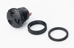 TXC-V86-515-Q Turbo Series Piezoelectric Alarm, 5-15 VDC, Extra Loud Continuous Tone, Panel Mount with Volume Control, IP68 Certified, 92-103 dB, Black TXC-V86-515-Q Turbo Series Piezoelectric Alarm, 5-15 VDC, Extra Loud Continuous Tone, Panel Mount with Volume Control, IP68 Certified, 92-103 dB, Black
