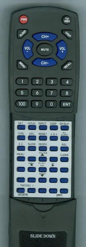 Replacement Remote Control for SANYO VWM390, 6450386183, B27900, VWM690, FVHT690 Replacement Remote Control for SANYO VWM390, 6450386183, B27900, VWM690, FVHT690