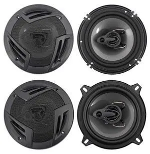 RV6.3A 6.5" 3-Way Car Speaker Pair Bundle with 2 RV5.3A Speakers | RV6.3A: 6.5" 750W Peak/140W RMS, RV5.3A: 5.25" 600W Peak/100W RMS, 4 Ohm, CEA Rated, PEI Dome Tweeters, With Grilles, 4-Items RV6.3A 6.5" 3-Way Car Speaker Pair Bundle with 2 RV5.3A Speakers | RV6.3A: 6.5" 750W Peak/140W RMS, RV5.3A: 5.25" 600W Peak/100W RMS, 4 Ohm, CEA Rated, PEI Dome Tweeters, With Grilles, 4-Items