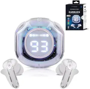 Bluetooth Wireless Earbuds with LED Display Charging Case, True Wireless Stereo, 3 Hour Playtime on 1 Hour Charge, 240 Hour Standby Time, 200mAh USB-C Rechargeable Case, Bluetooth 5.3 (White) Bluetooth Wireless Earbuds with LED Display Charging Case, True Wireless Stereo, 3 Hour Playtime on 1 Hour Charge, 240 Hour Standby Time, 200mAh USB-C Rechargeable Case, Bluetooth 5.3 (White)