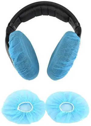 100Pcs Blue Non-Woven Sanitary Headphone Ear Cover, Disposable Super Stretch Covers Washable, for Most On Ear Headphones Earpads (9cm / 3.54 Inch) 100Pcs Blue Non-Woven Sanitary Headphone Ear Cover, Disposable Super Stretch Covers Washable, for Most On Ear Headphones Earpads (9cm / 3.54 Inch)