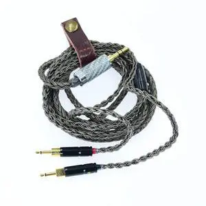3.5mm Headphone Cable Compatible for Sennheiser HD700 HD 700 Headphones 16 Core Silver Plated Replacement Audio Upgrade Cable (1.5ft, Black) 3.5mm Headphone Cable Compatible for Sennheiser HD700 HD 700 Headphones 16 Core Silver Plated Replacement Audio Upgrade Cable (1.5ft, Black)