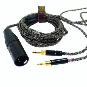 HiFi Cable with 4-pin XLR Balanced Male Compatible with Sennheiser HD700, HD 700 Headphones Silver Plated Replacement Audio Upgrade Cable (6.5ft, Grey) HiFi Cable with 4-pin XLR Balanced Male Compatible with Sennheiser HD700, HD 700 Headphones Silver Plated Replacement Audio Upgrade Cable (6.5ft, Grey)