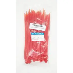 8 Inch length, 50lb Medium Size Self Locking Red Nylon Cable Zip Ties -100 Piece 8 Inch length, 50lb Medium Size Self Locking Red Nylon Cable Zip Ties -100 Piece
