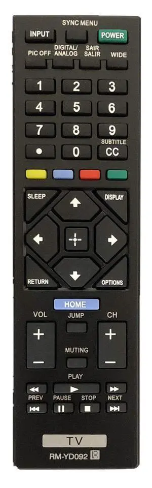 Remote Control RM-YD092 for Sony KDL-32L4000 KDL-37L4000 KDL-40S4100 | KDL-52S4100 KDL-46S4100 KDL-55HX855 Bravia TV Replacement Remote Control RM-YD092 for Sony KDL-32L4000 KDL-37L4000 KDL-40S4100 | KDL-52S4100 KDL-46S4100 KDL-55HX855 Bravia TV Replacement
