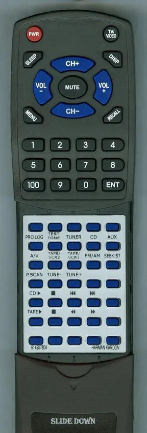 Replacement Remote for Harman Kardon 6142-07804, RRV103, AVR15 Replacement Remote for Harman Kardon 6142-07804, RRV103, AVR15