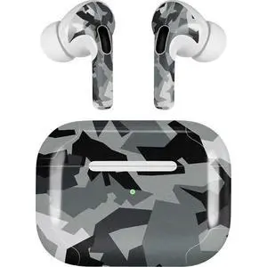 Decal Audio Skin Compatible with Apple AirPods Pro - Urban Camouflage Black Design Decal Audio Skin Compatible with Apple AirPods Pro - Urban Camouflage Black Design