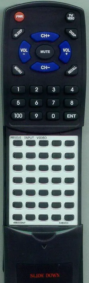 Replacement Remote Control for Daewoo DTQ27U4SC, DTQ27U1SC, DTQ19V6FCP, DTQ14V1FC Replacement Remote Control for Daewoo DTQ27U4SC, DTQ27U1SC, DTQ19V6FCP, DTQ14V1FC