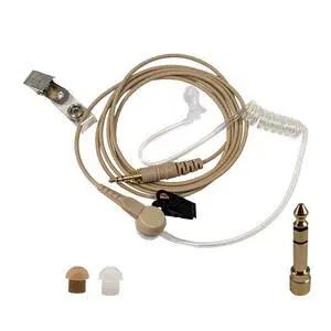 Universal IFB Earpiece 3.5mm & 1/4 Connector Anchor/Broadcaster in Ear Monitor Only On Camera On Stage Professional EarSet Compatible w/iPhone, Andriod, Telex, Clear-Com, Comrex, Lecstronics Universal IFB Earpiece 3.5mm & 1/4 Connector Anchor/Broadcaster in Ear Monitor Only On Camera On Stage Professional EarSet Compatible w/iPhone, Andriod, Telex, Clear-Com, Comrex, Lecstronics