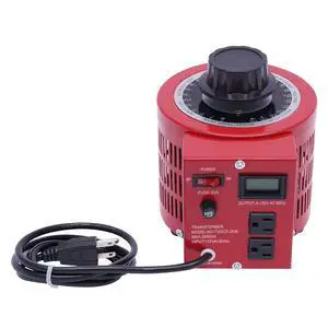 Variable Voltage Transformer, 2000VA Auto Voltage Converter with Thermal Protection, 110V Input 0-130V Output AC Voltage Regulator Power Supply for Motor Speed Control Variable Voltage Transformer, 2000VA Auto Voltage Converter with Thermal Protection, 110V Input 0-130V Output AC Voltage Regulator Power Supply for Motor Speed Control